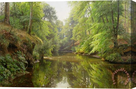 Peder Monsted The Quiet River Stretched Canvas Painting / Canvas Art