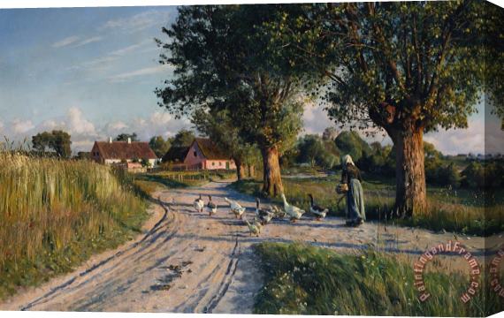 Peder Monsted The Way Home Stretched Canvas Painting / Canvas Art