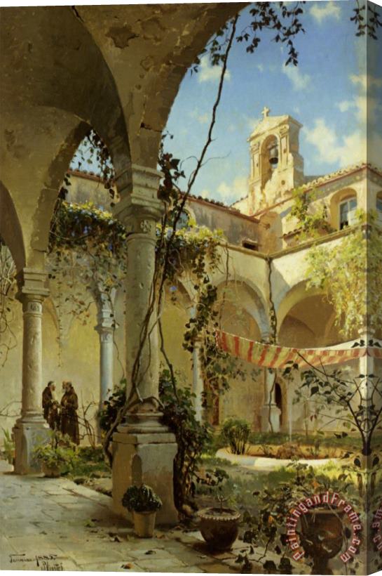 Peder Mork Monsted The Cloister, Taormina Stretched Canvas Print / Canvas Art