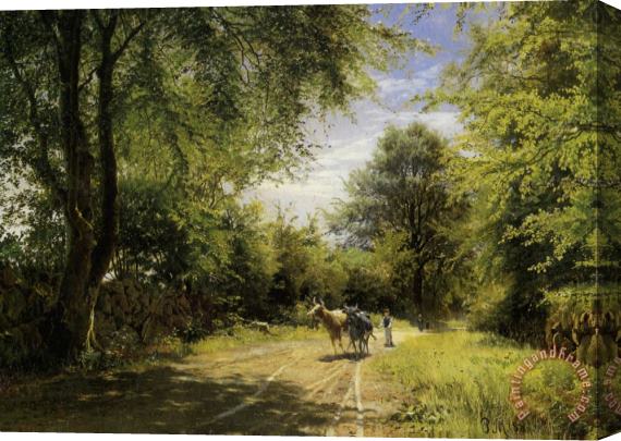 Peder Mork Monsted The Young Cowherd Stretched Canvas Print / Canvas Art