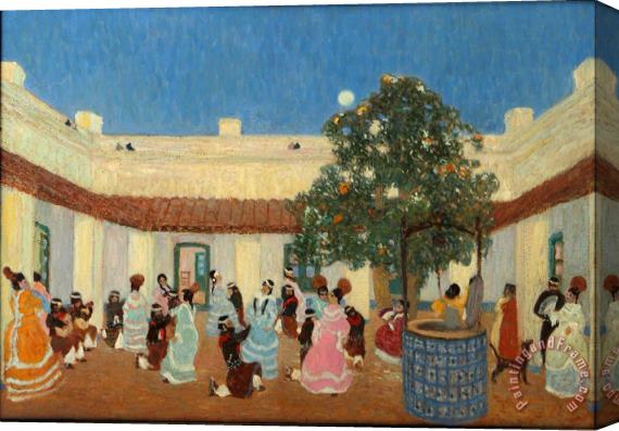 Pedro Figari Patio Stretched Canvas Painting / Canvas Art