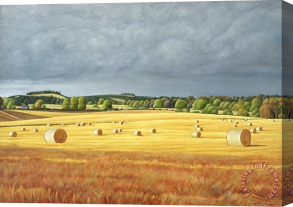 Peter Breeden Harvested Fields At Kilconquhar Stretched Canvas Painting / Canvas Art