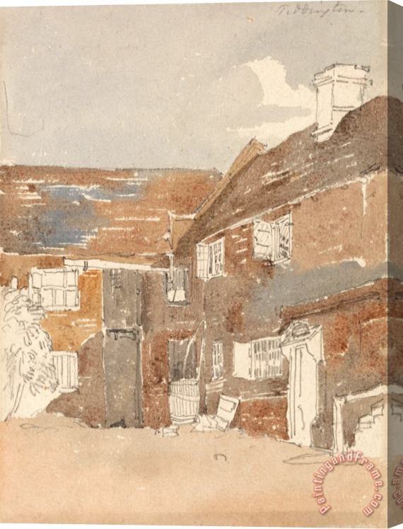 Peter de Wint Houses at Teddington on The Thames Stretched Canvas Print / Canvas Art