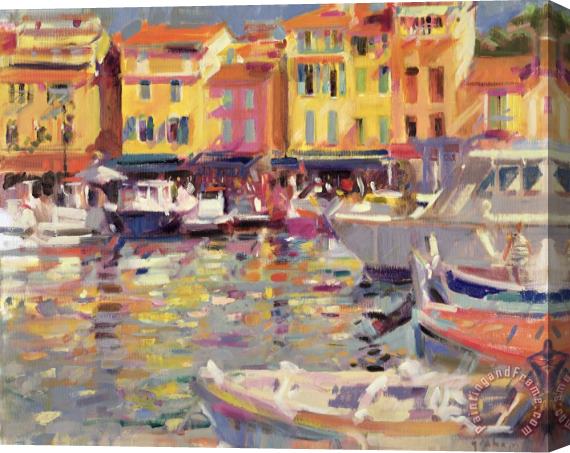 Peter Graham Harbor at Cassis Stretched Canvas Painting / Canvas Art