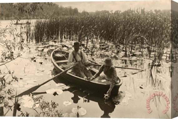 Peter Henry Emerson Gathering Water Lilies Stretched Canvas Print / Canvas Art