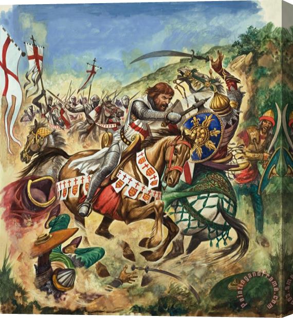 Peter Jackson Richard the Lionheart during the Crusades Stretched Canvas Painting / Canvas Art