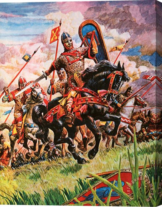 Peter Jackson William The Conqueror at The Battle of Hastings Stretched Canvas Painting / Canvas Art