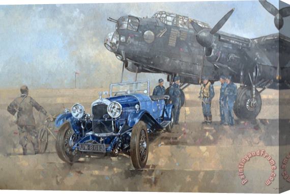 Peter Miller Able Mable and the Blue Lagonda Stretched Canvas Painting / Canvas Art