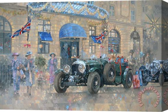 Peter Miller Christmas At The Ritz Stretched Canvas Print / Canvas Art