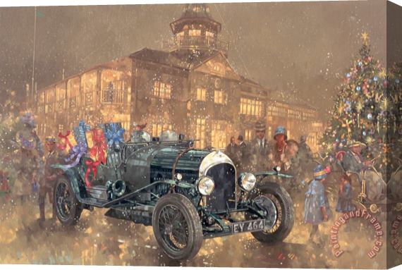 Peter Miller Christmas Party At Brooklands Stretched Canvas Painting / Canvas Art