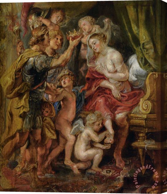 Peter Paul Rubens Alexander And Roxana Stretched Canvas Painting / Canvas Art