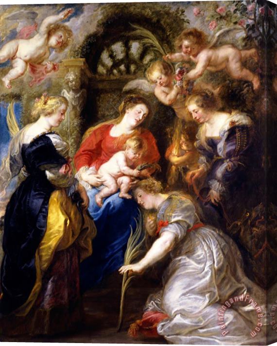 Peter Paul Rubens Crowning of Saint Catherine Stretched Canvas Painting / Canvas Art