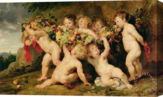 Peter Paul Rubens Garland of Fruit Stretched Canvas Painting / Canvas Art