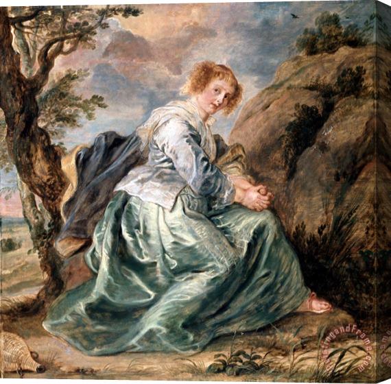 Peter Paul Rubens Hagar in The Desert Stretched Canvas Print / Canvas Art