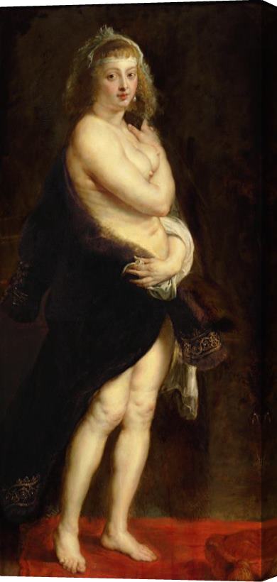 Peter Paul Rubens Helena Fourment in a Fur Robe Stretched Canvas Painting / Canvas Art