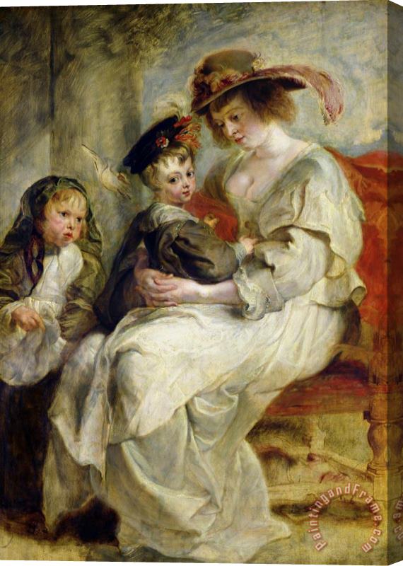 Peter Paul Rubens Helene Fourment (1614 73) with Two of Her Children, Claire Jeanne And Francois Stretched Canvas Painting / Canvas Art