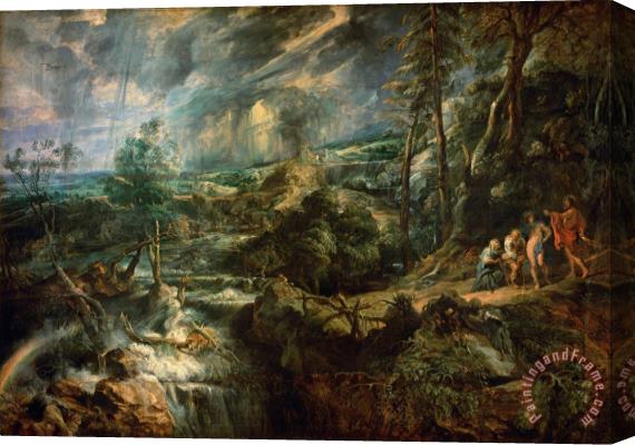 Peter Paul Rubens Landscape with Philemon And Baucis Stretched Canvas Print / Canvas Art