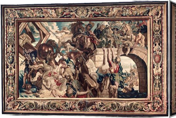 Peter Paul Rubens Tapestry Showing The Triumph of Constantine Over Maxentius at The Battle of The Milvian Bridge Stretched Canvas Print / Canvas Art