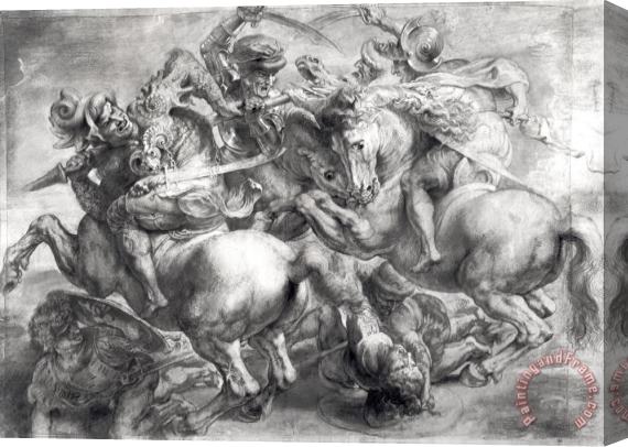 Peter Paul Rubens The Battle of Anghiari After Leonardo Da Vinci (1452 1519) Stretched Canvas Print / Canvas Art