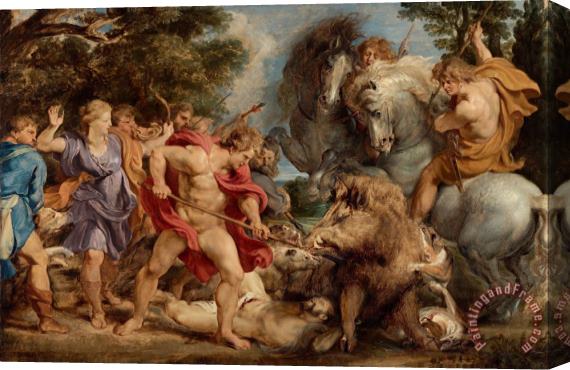 Peter Paul Rubens The Calydonian Boar Hunt Stretched Canvas Print / Canvas Art