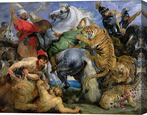 Peter Paul Rubens The Tiger Hunt Stretched Canvas Painting / Canvas Art