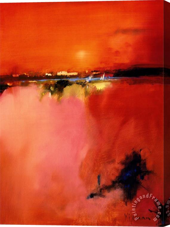 Peter Wileman Peter Wileman Orange Horizon Stretched Canvas Painting / Canvas Art