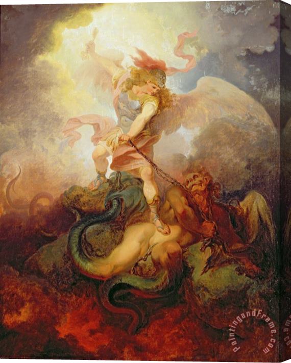 Philip James de Loutherbourg The Angel Binding Satan Stretched Canvas Painting / Canvas Art
