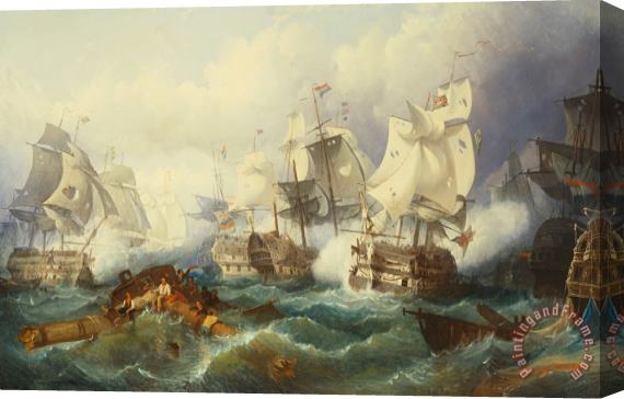 Philip James de Loutherbourg The Battle Of Trafalgar Stretched Canvas Painting / Canvas Art