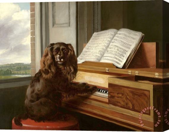 Philip Reinagle Portrait of an Extraordinary Musical Dog Stretched Canvas Print / Canvas Art