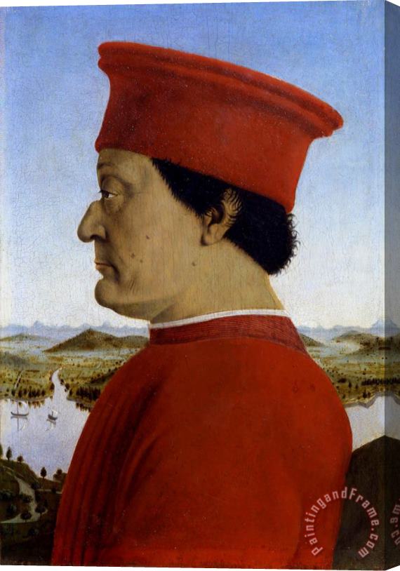 Piero della Francesca Federigo Da Montefeltro (1422 82) Duke of Urbino Stretched Canvas Painting / Canvas Art
