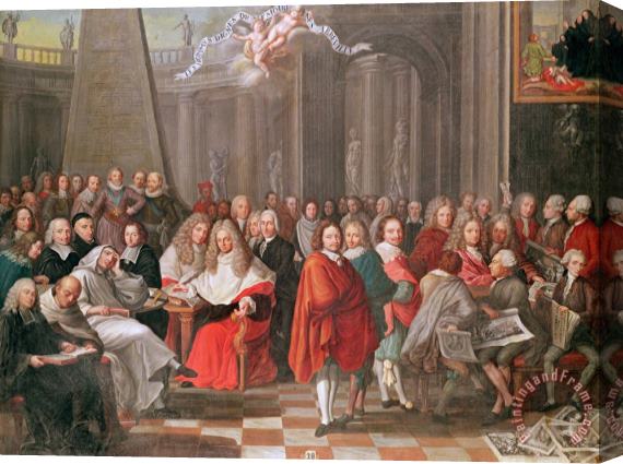 Pierre Adrien Choquet Group of Distinguished Gentlemen Born in Or Around Abbeville Stretched Canvas Painting / Canvas Art