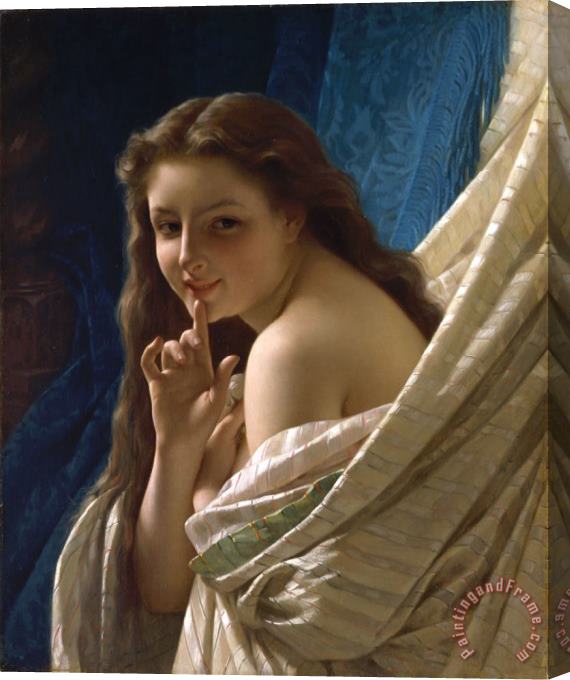 Pierre Auguste Cot Portrait of a Young Woman Stretched Canvas Print / Canvas Art