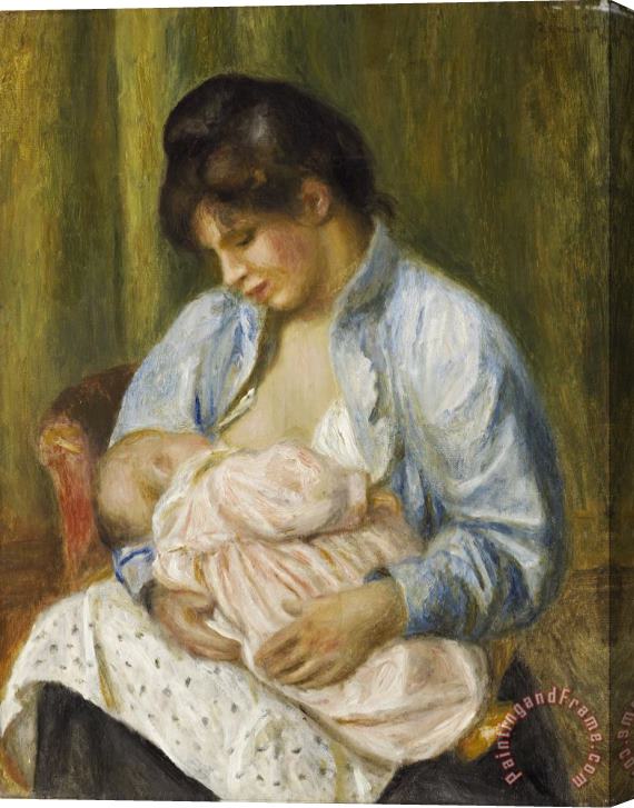 Pierre Auguste Renoir A Woman Nursing a Child Stretched Canvas Painting / Canvas Art