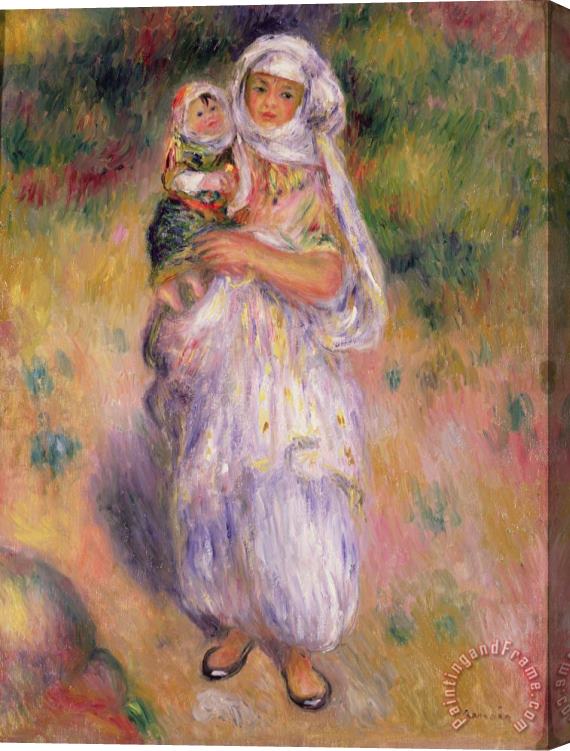 Pierre Auguste Renoir Algerian Woman and Child Stretched Canvas Painting / Canvas Art