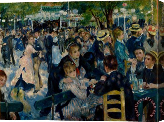 Pierre Auguste Renoir Bal Du Moulin De La Galette, Montmartre Stretched Canvas Print / Canvas Art