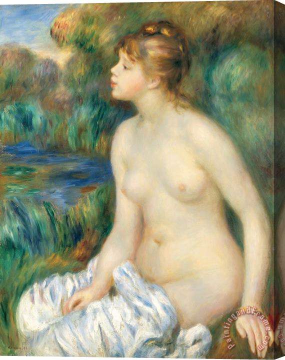 Pierre Auguste Renoir Bather Stretched Canvas Painting / Canvas Art