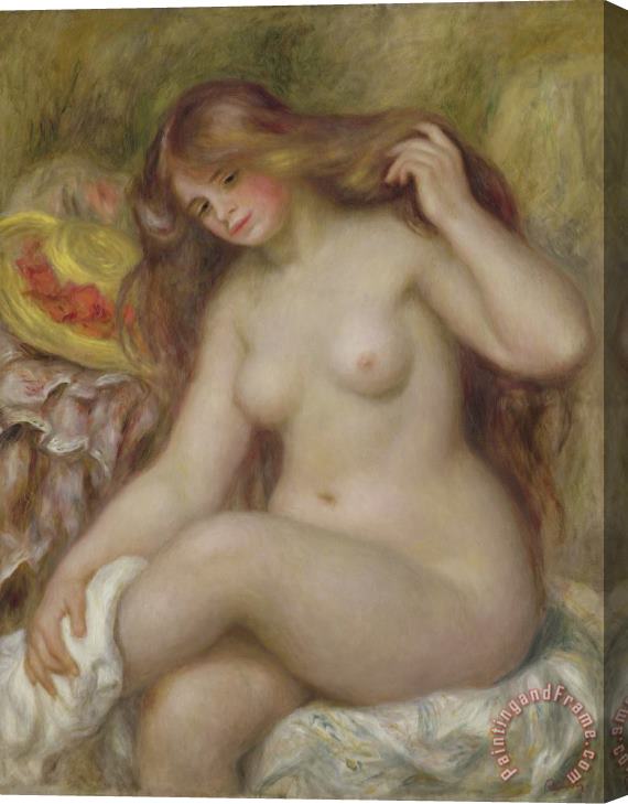 Pierre Auguste Renoir Bather Stretched Canvas Print / Canvas Art