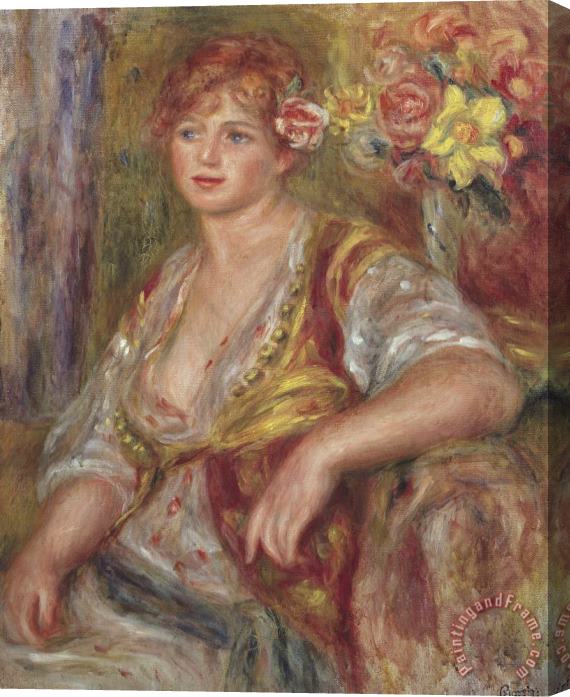 Pierre Auguste Renoir Blonde Woman with a Rose Stretched Canvas Print / Canvas Art