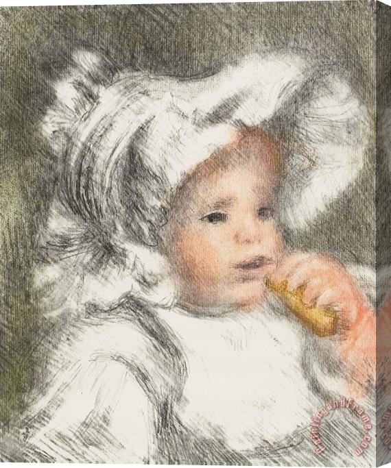 Pierre Auguste Renoir Child With A Biscuit Stretched Canvas Painting / Canvas Art