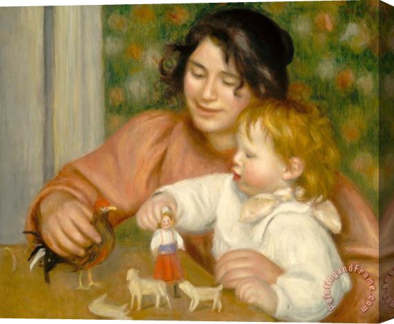 Pierre Auguste Renoir Child With Toys Gabrielle And The Artist S Son Jean Stretched Canvas Painting / Canvas Art