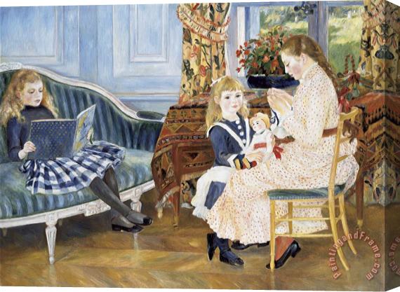 Pierre Auguste Renoir Children's Afternoon at Wargemont Stretched Canvas Print / Canvas Art