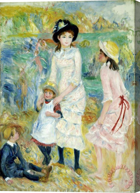Pierre Auguste Renoir Children on The Seashore, Guernsey Stretched Canvas Print / Canvas Art