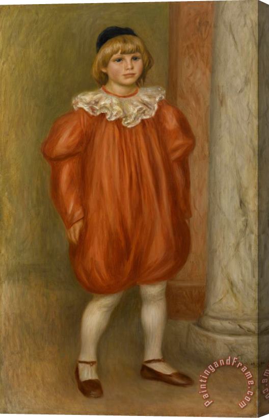 Pierre Auguste Renoir Claude Renoir in Clown Costume Stretched Canvas Painting / Canvas Art