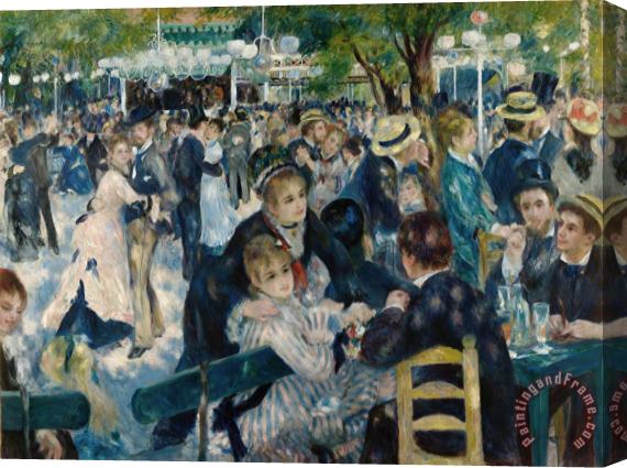 Pierre Auguste Renoir Dance at Le Moulin De La Galette Stretched Canvas Painting / Canvas Art