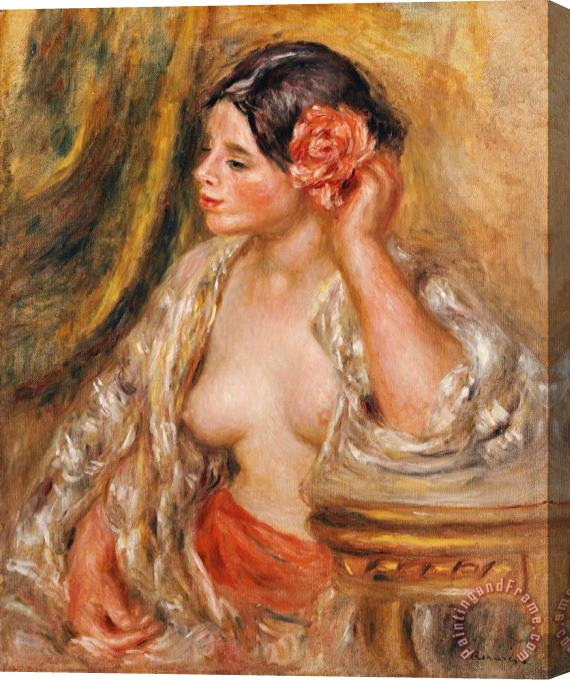 Pierre Auguste Renoir Gabrielle a sa Coiffure Stretched Canvas Print / Canvas Art