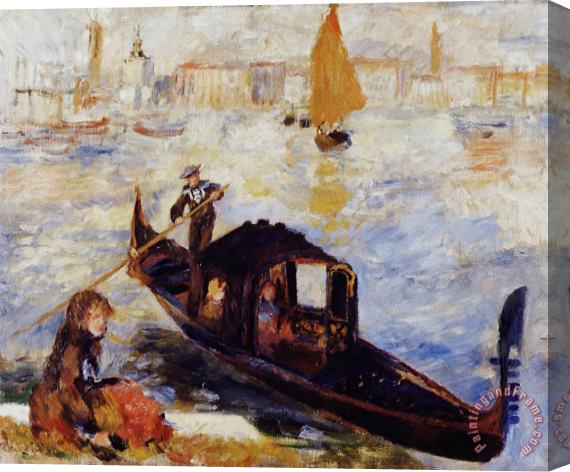 Pierre Auguste Renoir Gondola on The Grand Canal in Venice Stretched Canvas Print / Canvas Art