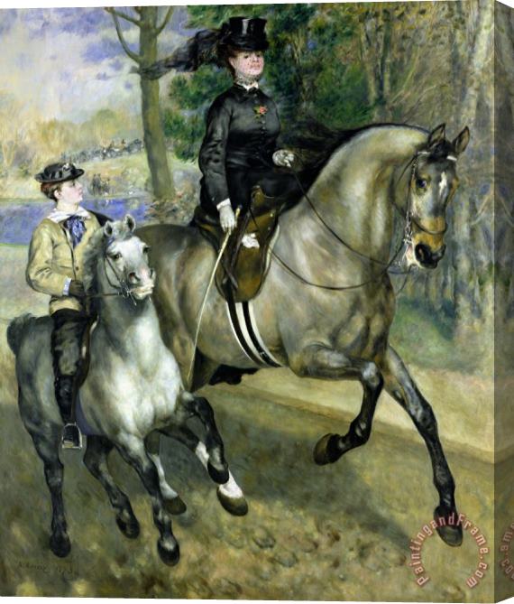 Pierre Auguste Renoir Horsewoman in the Bois de Boulogne Stretched Canvas Print / Canvas Art
