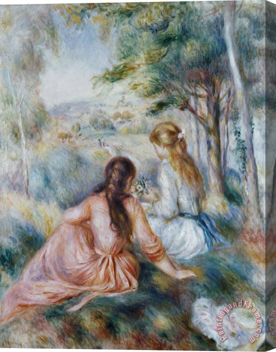 Pierre Auguste Renoir In The Meadow Stretched Canvas Print / Canvas Art