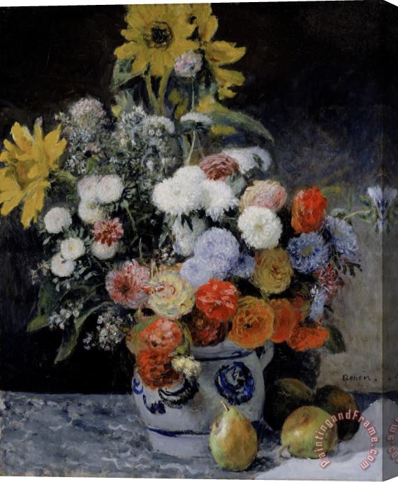 Pierre Auguste Renoir Mixed Flowers in an Earthenware Pot Stretched Canvas Painting / Canvas Art