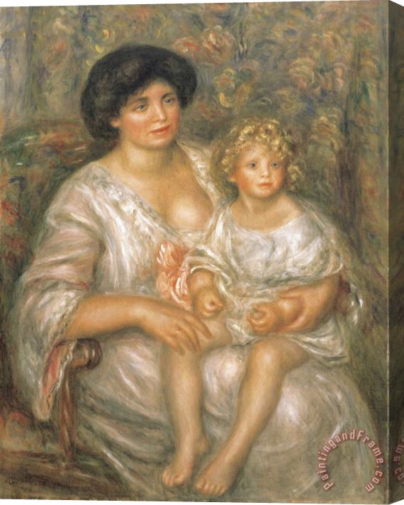 Pierre Auguste Renoir Mother And Child (madame Thurneyssen And Her Daughter) Stretched Canvas Painting / Canvas Art